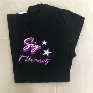 Phi Sig Sacred Heart University SHU Black and Purple T-Shirt Medium